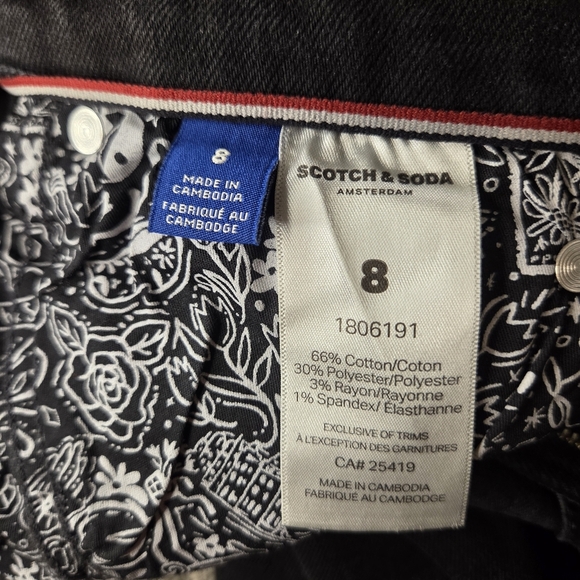 NWT Scotch & Soda Amsterdam High Rise Straight Leg Jeans – Black – Size 8 - Picture 6 of 7
